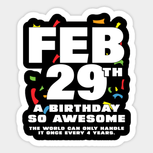 Happy Leap Day Year 2024 February 29th Funny Frog lovers Sticker